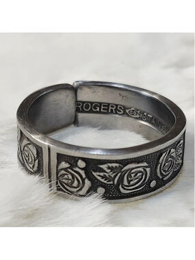 Rose Ring size 13 silverwear spoon ring
